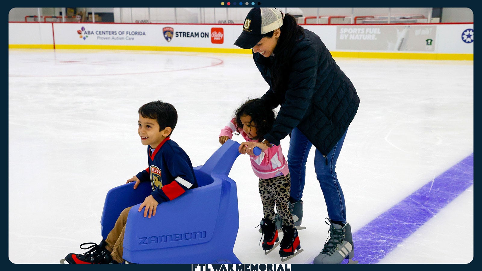 Family skating at Baptist Health IcePlex